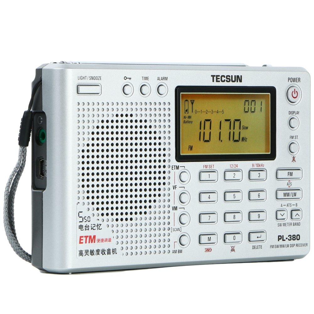 TECSUN Digital DSP krátkovlnné rádio Přenosný BCL přijímač FM World Band Receiver Paměť předvoleb stanic 550 10 tlačítek Měřič signálu USB Napájení ATS Auto