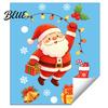 Durable PVC Window Film for Holidays Santa Claus Christmas Static Clings Glass Stickers with Snowflake Bear Decorative Bathroom Bell Patterns,