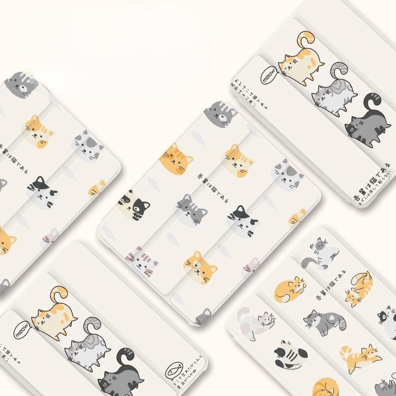 Roztomilá kočka pro iPad 2022 10. 10,9" 2021 10,2" 9. generace 8. 7. 6. 5. generace Pro 9.7 Air 5 4 3 2 Mini 6 5 4Silikonový ochranný kryt