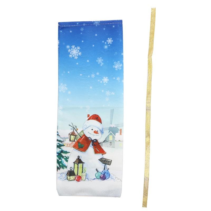 New Year Christmas Wine Bottle Dust Cover Bag Santa Claus Noel Dinner Table Decor Christmas Decorations for Home