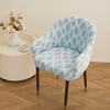 Semi-circular Elastic Office Dining Chair Cover Modern Simple Dustproof Non-slip Office Dining Chair Seat Cover
