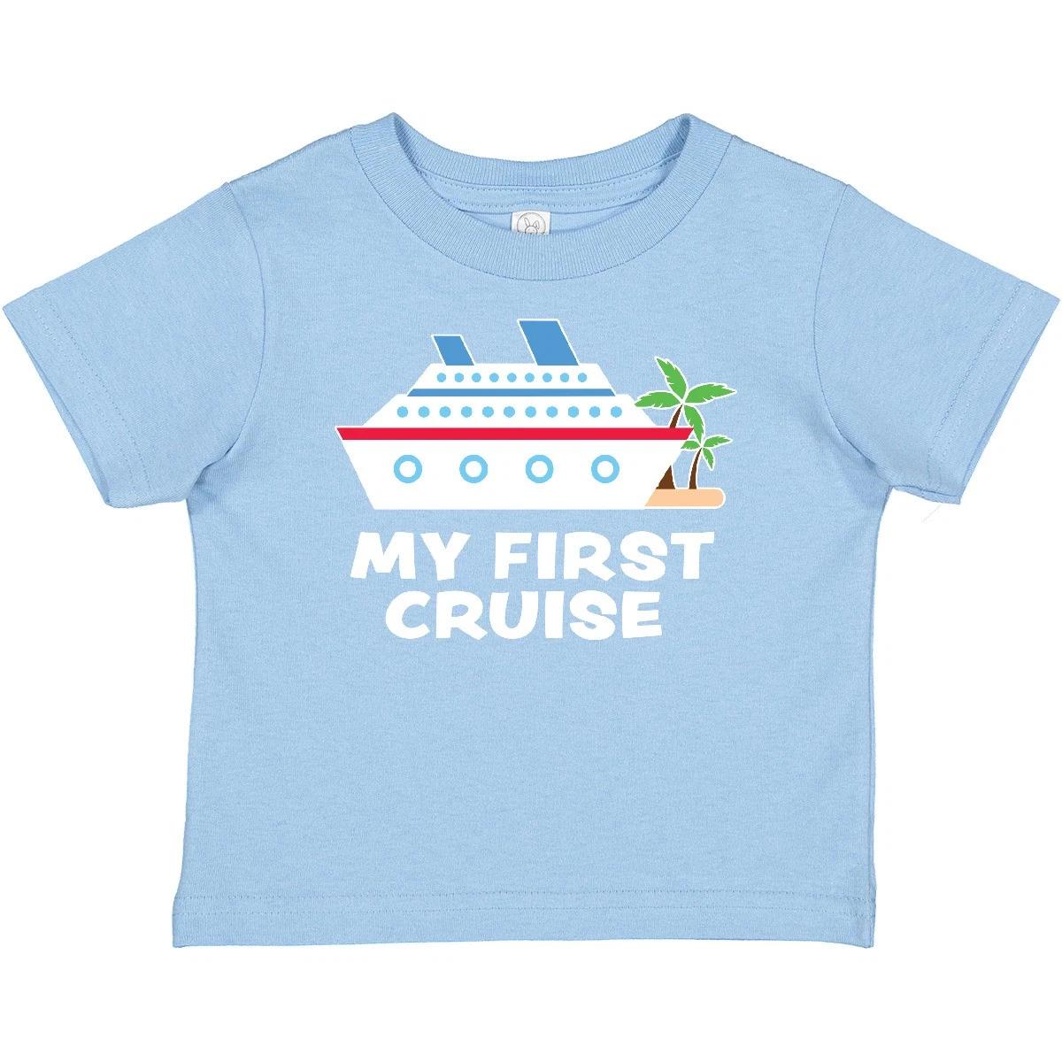 Inktastic My First Cruise With Cruise Ship And Palm Trees Baby T-Shirt 1st Sun 100