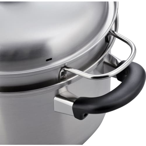 Wahei Freiz Pasta Pot, 22cm, Tsubamesan, IH Compatible, Triple-Layer Steel, EM-8126