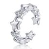 High Quality And Fashionable Copper Star Women'S Ring, Sparkling Zircon Star Opening Ring, Girls' Holiday Jewelry Gift