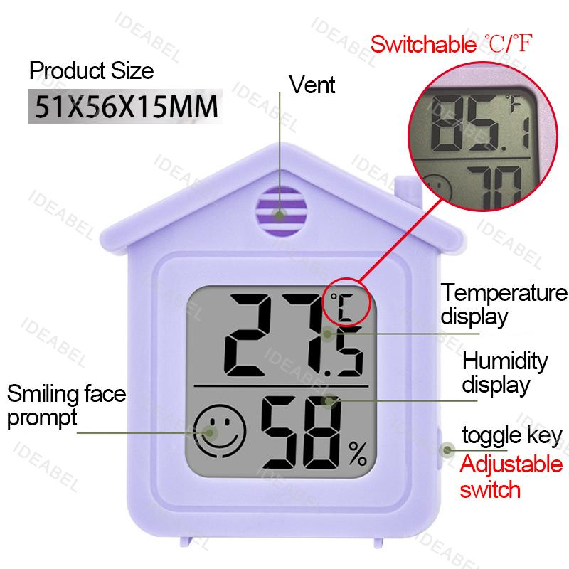 Mini LCD Digital Thermometer Hygrometer Indoor Room Temperature Humidity Meter Sensor Gauge Weather Station 2
