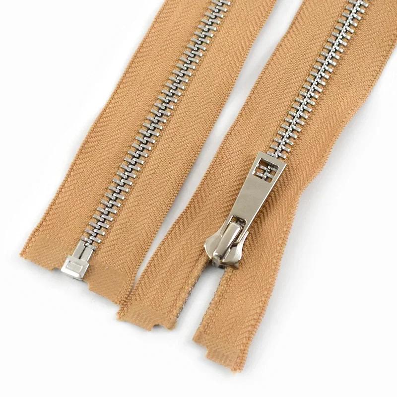 Meetee 5# Metal Zipper 40/50/60/70/80cm Single Slider Open-end Zippers Clothes Closures Zips Repair Kit DIY Sewing Accessories