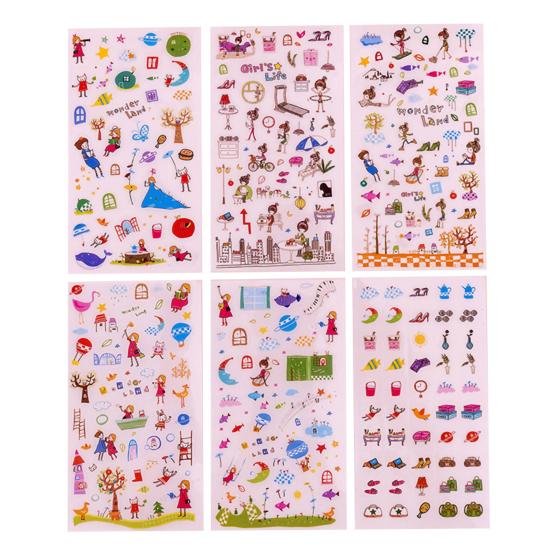 

6 шт. очаровательные самоклеящиеся экологически чистые детские наклейки с героями мультфильмов для мальчиков