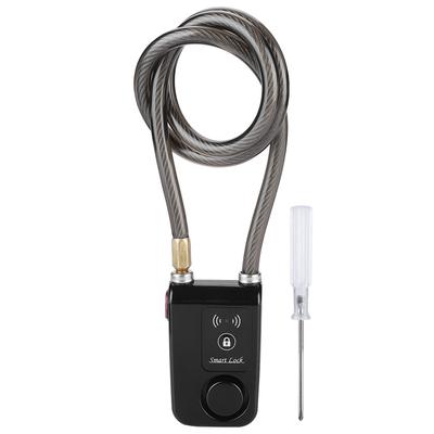 80cm Akıllı Anahtarsız Bluetooth Kilidi Su Geçirmez 110dB Tel Halat Hırsızlık Önleme Alarmı Bisiklet Kilidi