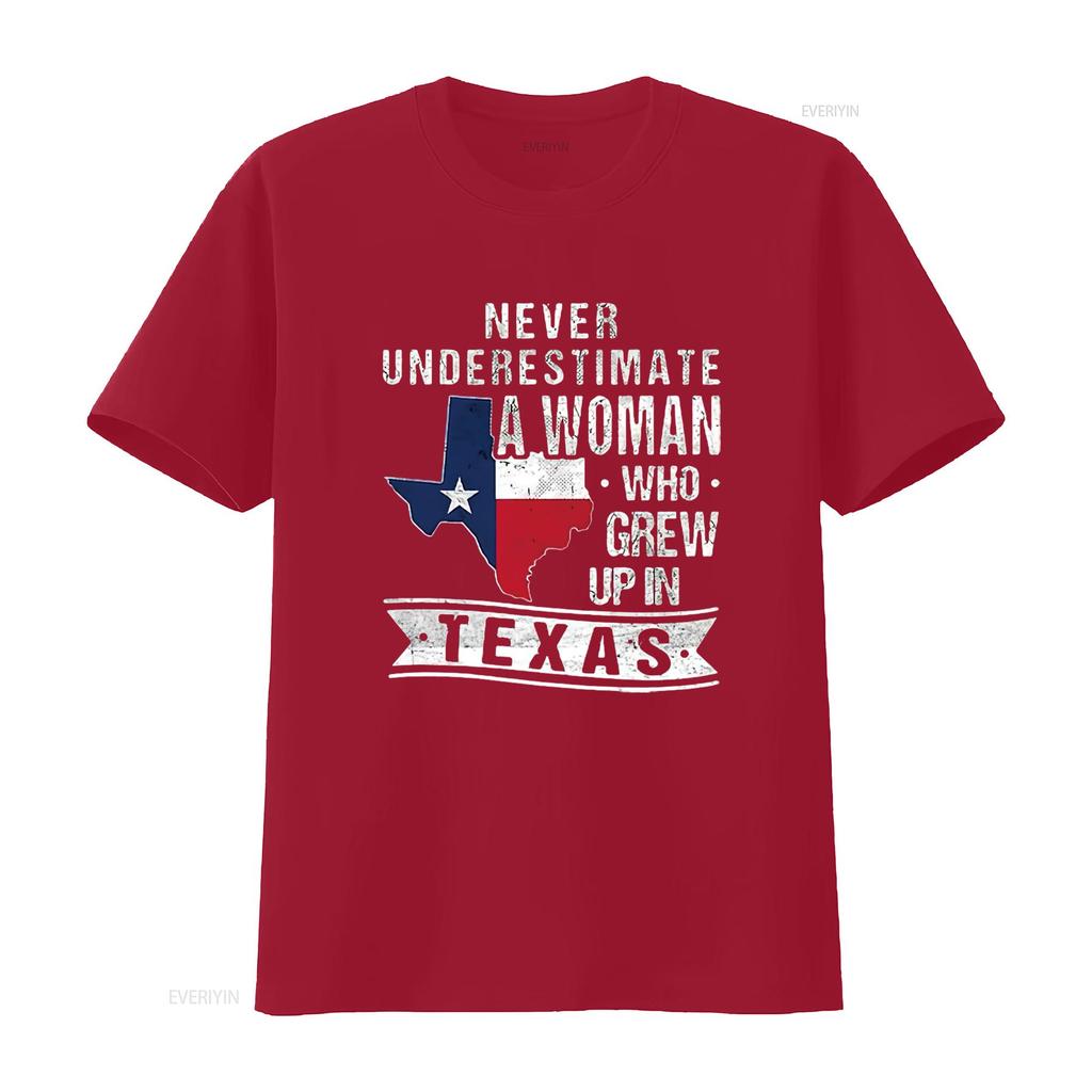 Women Texas Flag Map Vintage Girl S Fashionable T Shirt with Eye Catching Print Vintage Washed Stylish Stretched