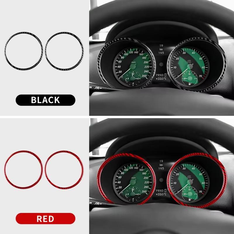 För Mercedes Benz SLK R171 2004 2005 2006 2007 2008 2009 2010 Hastighetsmätare Ram Tillbehör Riktig Mjuk Kolfiber Dekorationsklistermärke