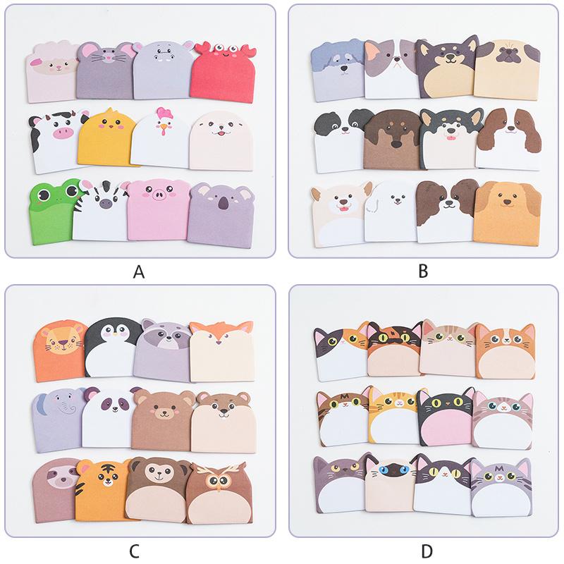 Lovely Animal Shaped Blank Sticky Notes Note Cards Note Paper Memo Pad