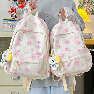 The New Schoolbag Is High-value, Fresh, Sweet and Cute, and the Star Backpack Is a Lightweight Travel Backpack for Junior High School Students.
