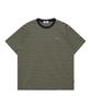HOODHOOD Logo Stripe Short Sleeve T-Shirt Navy