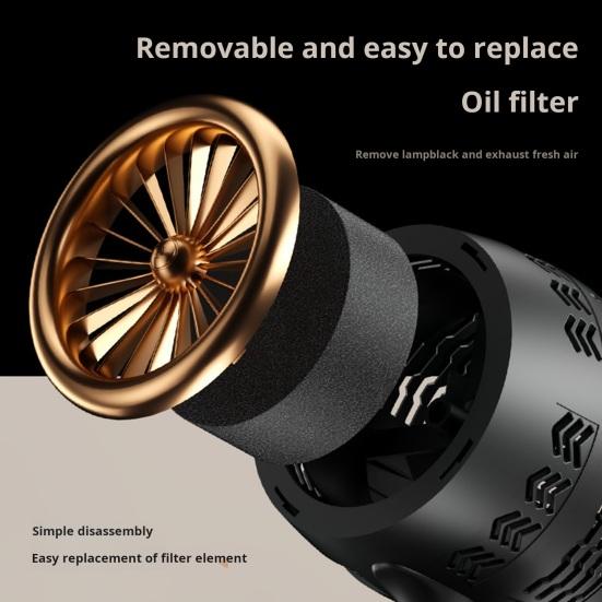 Portable Range Hood USB Powered 3-Speed Suction Fan Detachable Filter Desktop Kitchen Extractor Fan