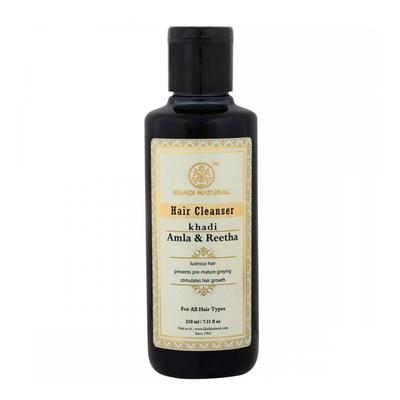 Natuurlijke shampoo met Amla en Ritha: tegen roos en vroegtijdige vergrijzing (210 ml), Haarreiniger Amla & Reetha,