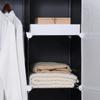 Portable Wardrobe for Bedroom, 15 Cube Closet with Hanging Rail, Modular Storage Cabinet, Plastic Armoire for Space Saving, White and Black