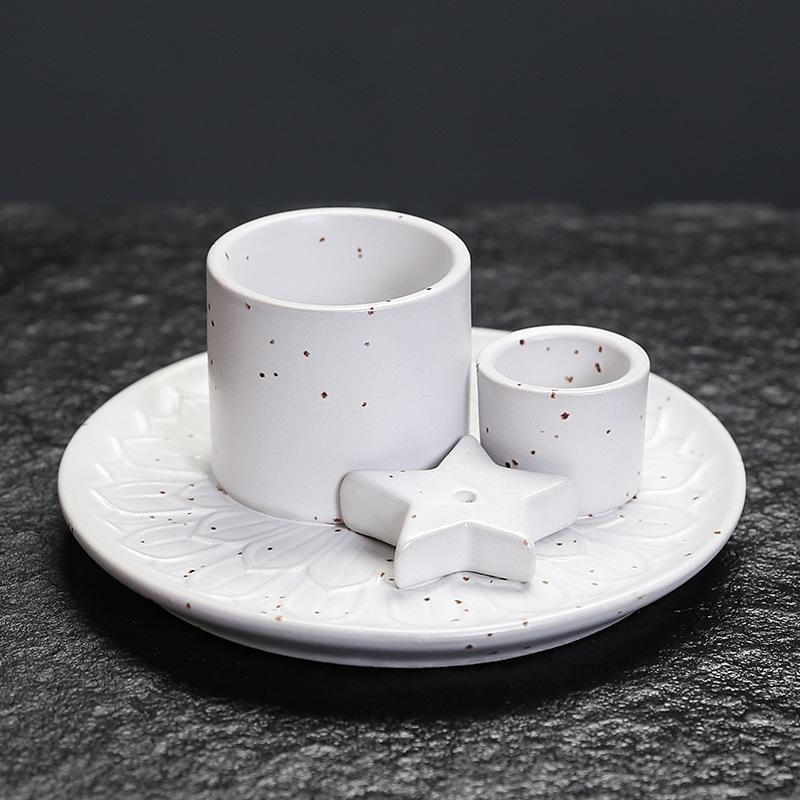 Ceramic Aromatherapy Candle Holder Minimalist Nordic Style Sage Incense Burner Home Decor