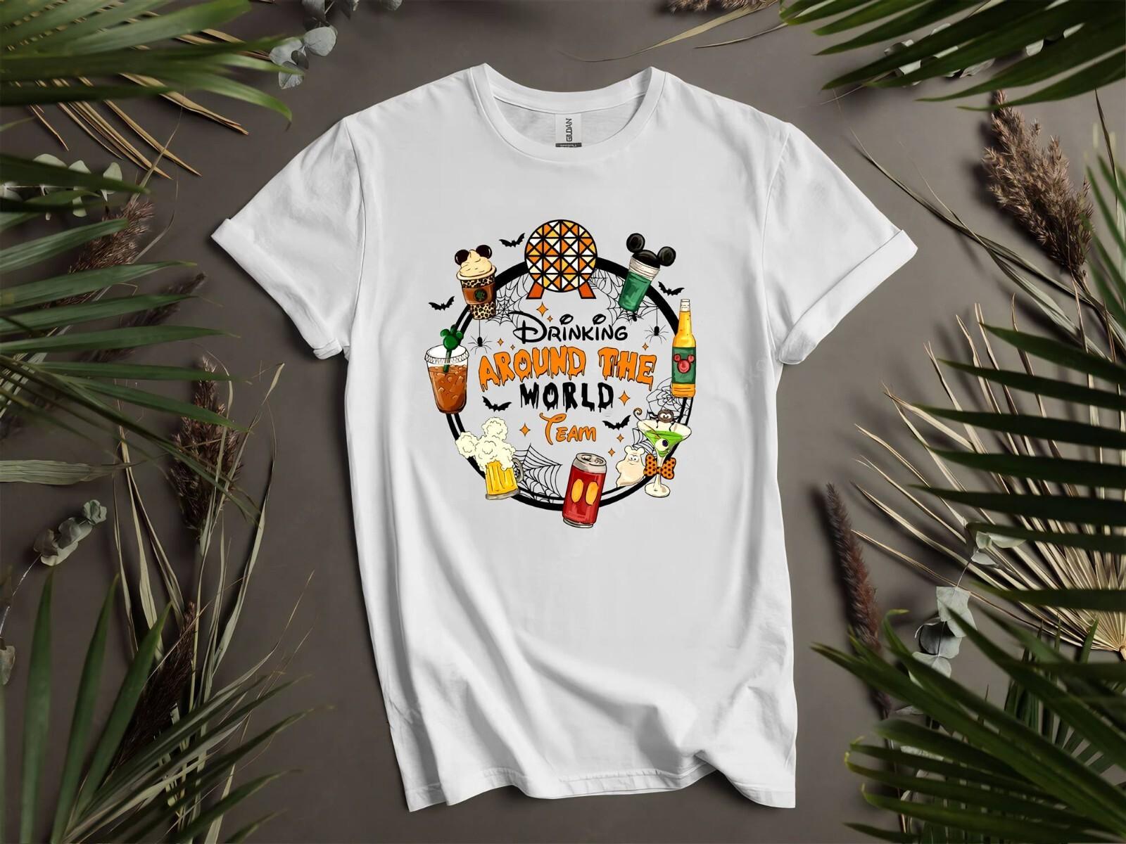 Drinking Around The World Team T-Shirt Mens Womens Tees Top T Shirt Mens Womens Tees Top Men Women Unisex Tshirt I3 S