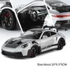 1:24 Scale 911 GT3 RS Miniature Sports Car Model Toys Alloy Diecast Doors Opened Pull Back Shock Absorption Simulation Supercars