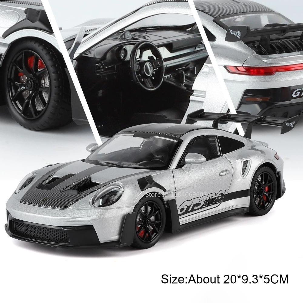 1:24 Scale 911 GT3 RS Miniature Sports Car Model Toys Alloy Diecast Doors Opened Pull Back Shock Absorption Simulation Supercars