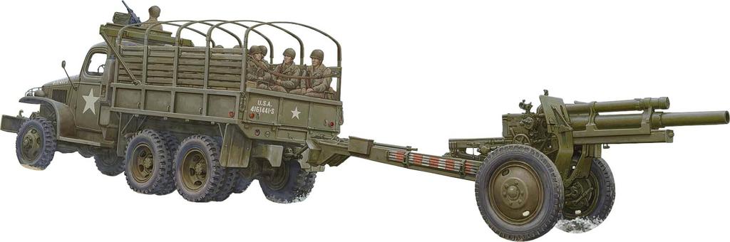 I Love Kit Amerikanischer Maschinengewehrturm 105mm Haubitze Kunststoffmodell ILK63567 1/35 CCKW-352 Typ/M2A1