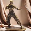 Kung Fu Superstar Bronze Statue, Home Jewelry, Personalized Creative Tea Decoration, Martial Arts Hall Decoration