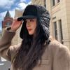 Korean Version of Autumn and Winter New Hat for Women Double-layer Brim Ear Protection Lei Feng Hat for Winter Warm Cold Hat Outdoor Plush Hat Thick
