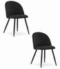 BELLO Chair - Black Velvet / Black Legs X 2