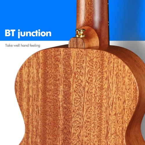 Enya EUC-MS Concert Ukulele, Solid Mahogany, 23-Size Beginner Set, with Beautiful Cherry Blossom Head and Waterproof Cotton Case