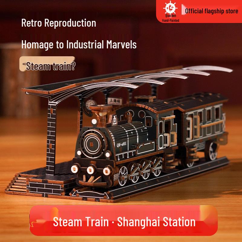 3D Wooden Puzzle - DIY Handmade Educational Model for Children and Adults