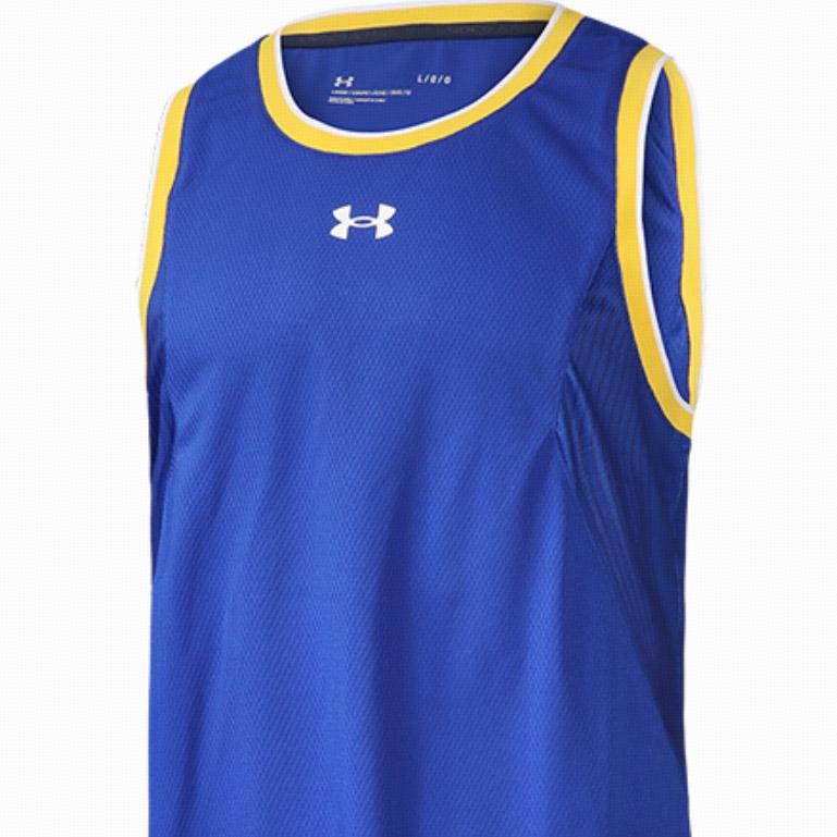 Under Armour Line Print Logo Basketball Sports Knit Quick-Dry Breathable Vest Men Vests Dark-Blue 22500102-400