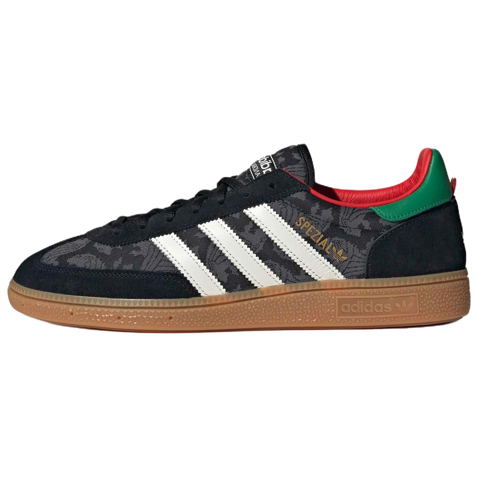 Adidas Men's Black/White/Green Handball Spezial Core Sneakers Multi-Color Core- Hq7261 Cm