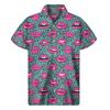 Fashion Men Women Summer Vacation Loose Short Sleeves Hawaiian Tee Shirts Button Lapel Aloha Blouse