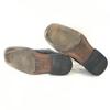90s? Made In Italy Hawkins All Leather Heavy Leather Monk Strap U Tip Shoes Size 39 24.5 Black Dress Shoes(USED)
