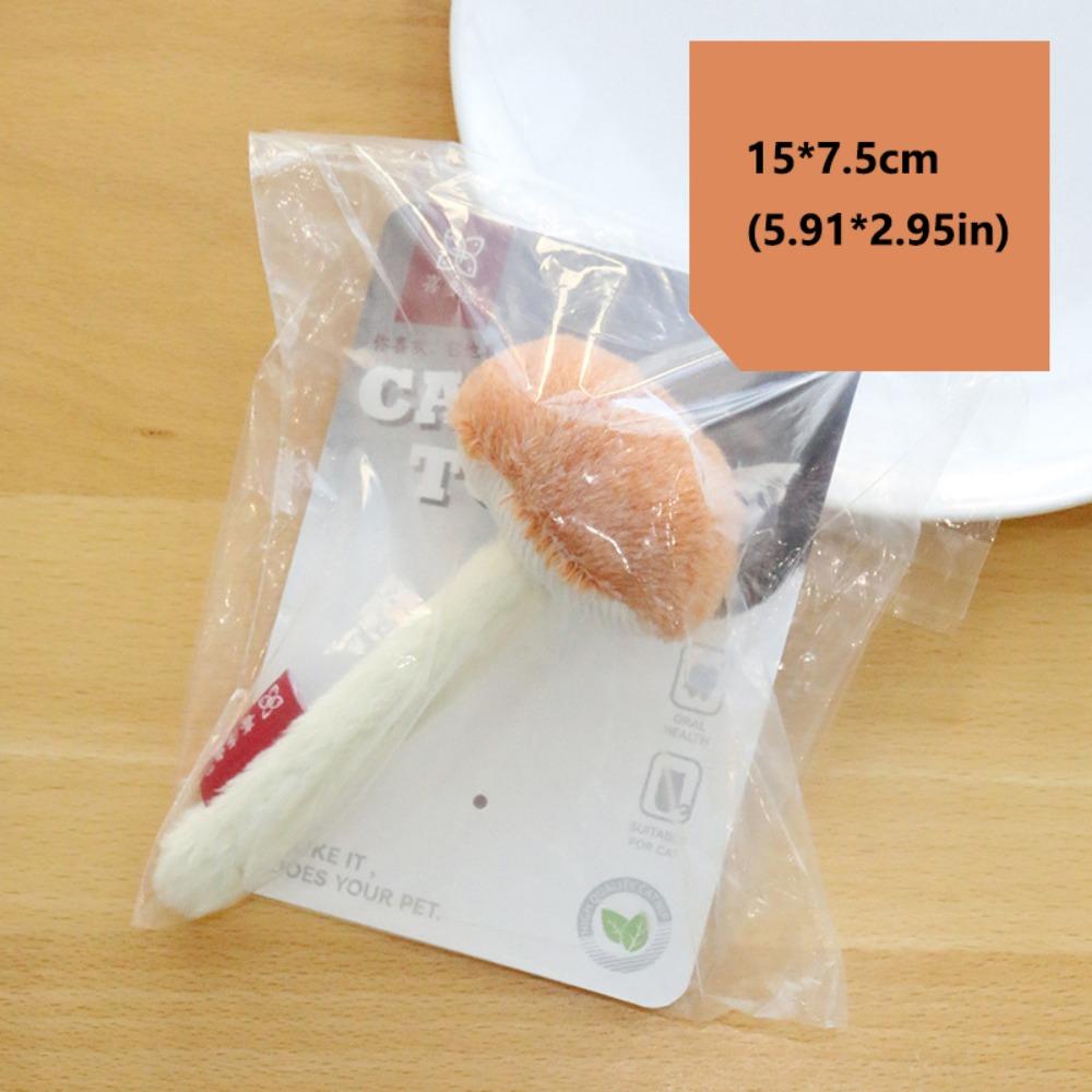 Simulated Cat Chew Toy Mushrooms Shape Soft Interactive Cat Toys Bite-resistant Non-toxic Realistic Mushroom Cat Toy