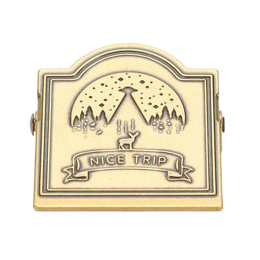 Brass Binder Clip Vintage Decorative Strong Clamping Force Book Clip for Journal Notebook Drawing Paper Sketch Paper