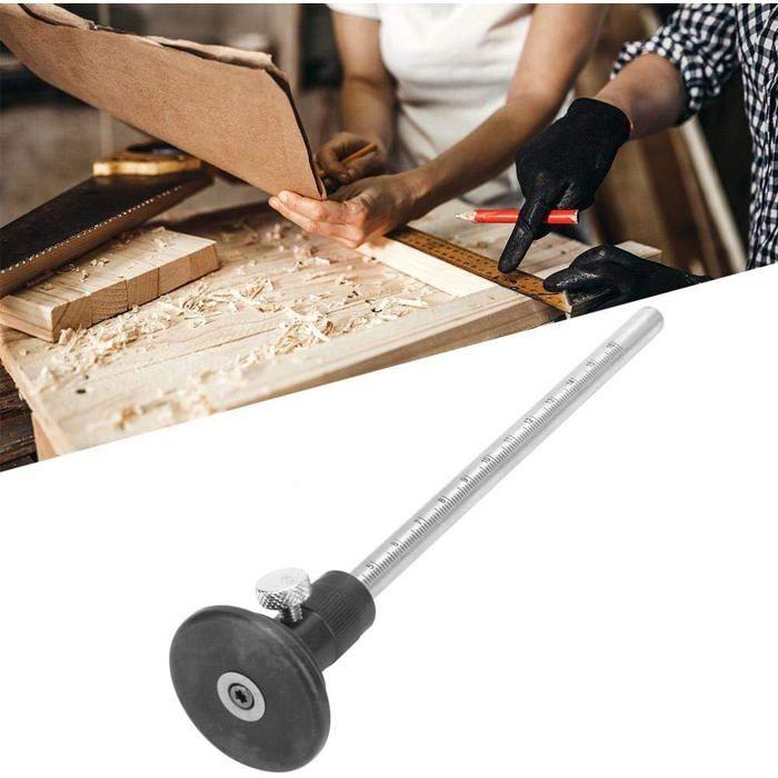 Roue trusquin AIMOONSA inox 160 mm, précision 0,01 pour travail du bois