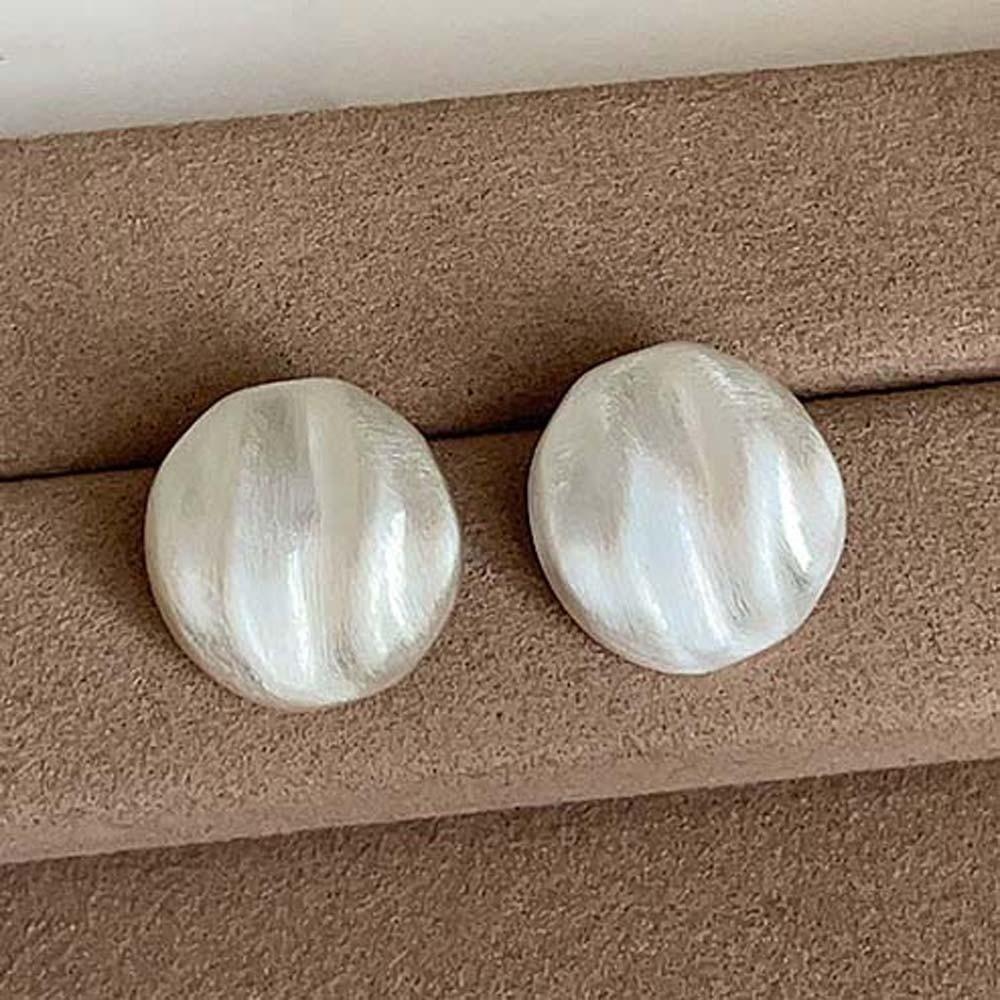 1 pair Elegant Metal Brushed Earrings Ear Jewelry Hypoallergenic Irregular Geometry Earrings Mini Waterproof