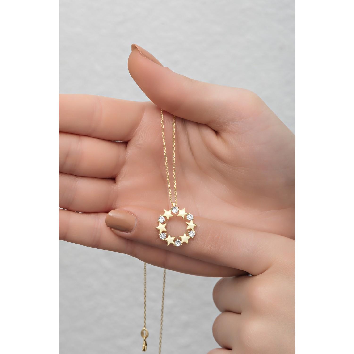 

Ожерелье со звездой из циркона из стерлингового серебра 925 пробы