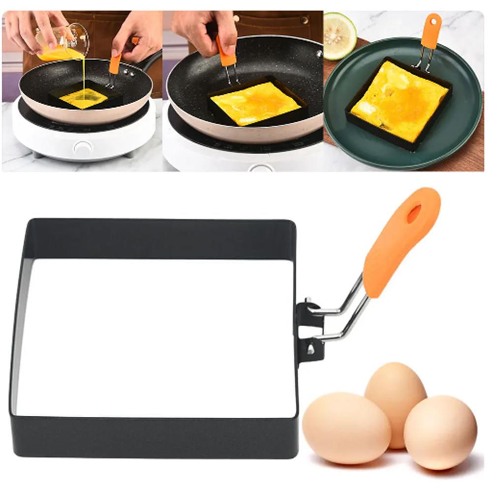 Omelette Models Stainless Steel Pancake Mold Square Mold Non-Stick Omelet Maker For Food Presentation Breakfast Prep Culinary