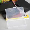 Desktop Storage Box Plastic Snap Organizer Stationery Storage Art Tool Case Stickers Box Transparent Storage Container