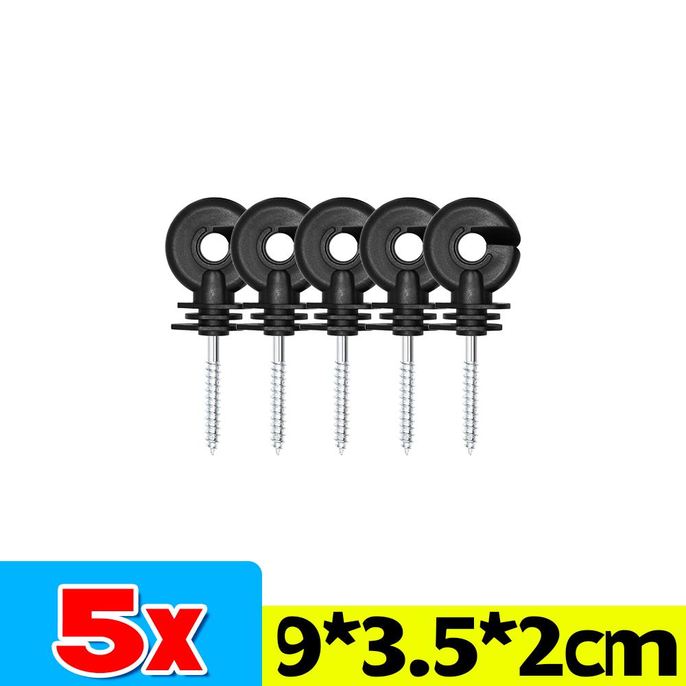 

Electric Fencing Trellis Insulator Screw Fence Post Black Insulator Ring Socket Tool Garden Animal Fence Husbandry Accessories