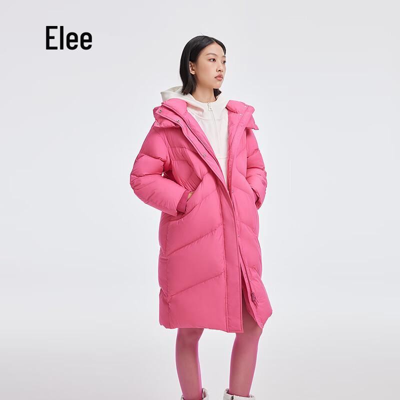 Ailaiyi Damen Lange Kapuzen-Daunenjacke