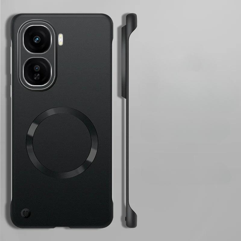 For Magsafe Frameless Hard Phone Case for VIVO IQOO Neo 10 Metallic Paint PC Magnetic Back Cover for IQOO Neo 10 Pro Borderless Shockproof Cover