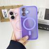 Applicable To Apple 16Promax Matte Fine Hole Mobile Phone Case, Skin-sensitive Magnetic Suction iPhone16 Anti-drop and Anti-wear Protective Cover