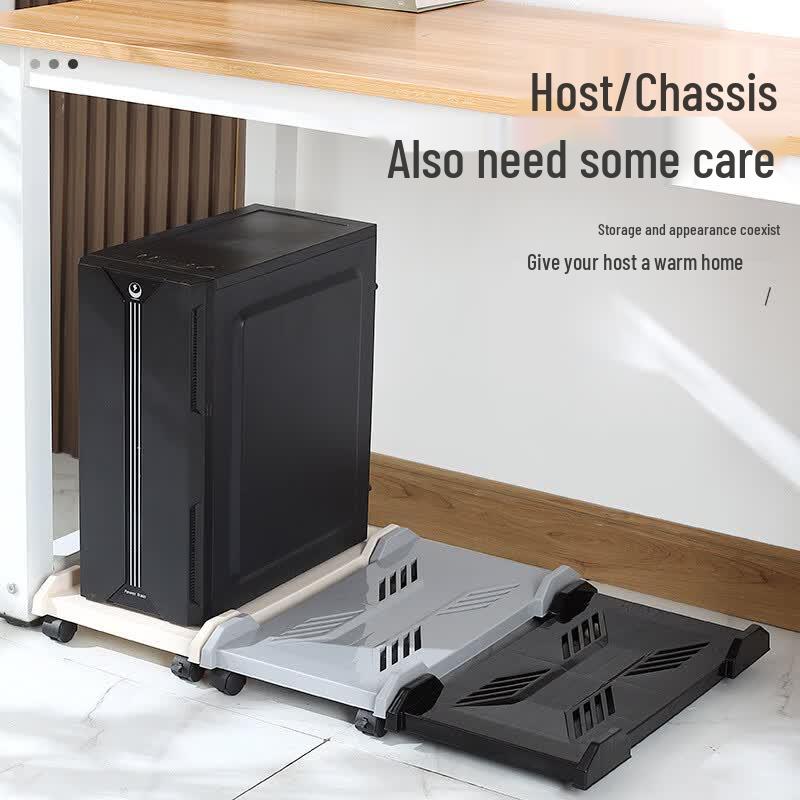 HUIHUADU Desktop PC Tower Stand with Universal Wheels