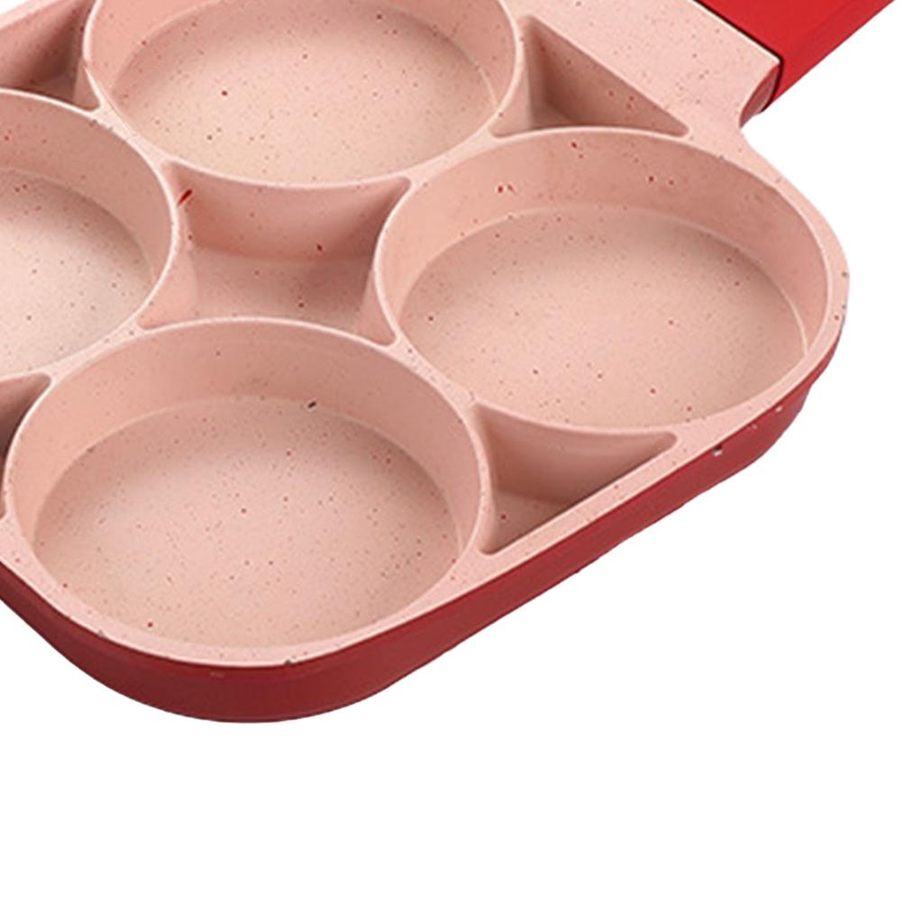 4 Hole Egg Frying Cooker Pan Non Stick Flat Bottom 4 Cup Pancake Omelet Frying Pan for Kitchen