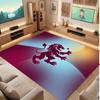 Aston Villa Football Print Crystal Velvet Rug, Comfortable Water Absorbent Non Slip Indoor Floor Carpet