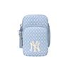 Monogram Series Vintage All-Over Print NY Yankees Polyester Phone Bag Shoulder Bag Crossbody Bag Mini Unisex Bags Sky-Blue 32BGDK111-50S