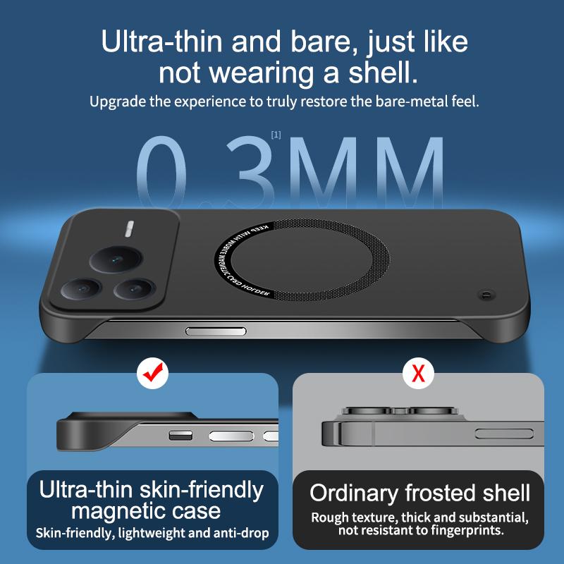 Ultra Lightweight Bezel-less Magnetic Case For Honor Magic 6 7 8 Pro Lite Win Power 2 400 Pro Matte Skin Feel Hard Phone Cover